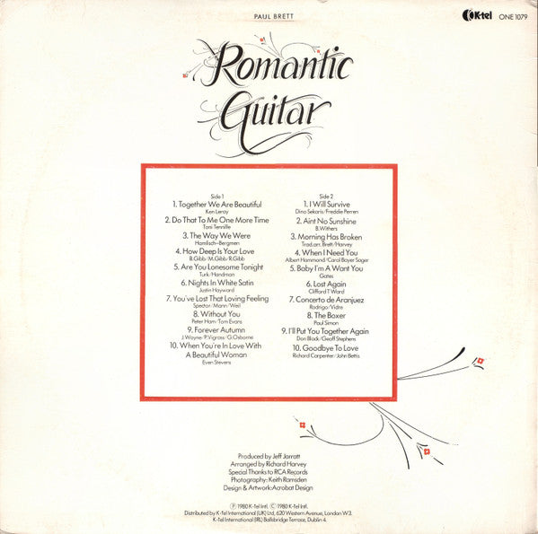 Paul Brett - Romantic Guitar (Used) (Mint Condition)  Vinyl