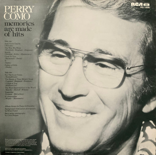Perry Como – Memories Are Made Of Hits (Used) (Mint Condition)