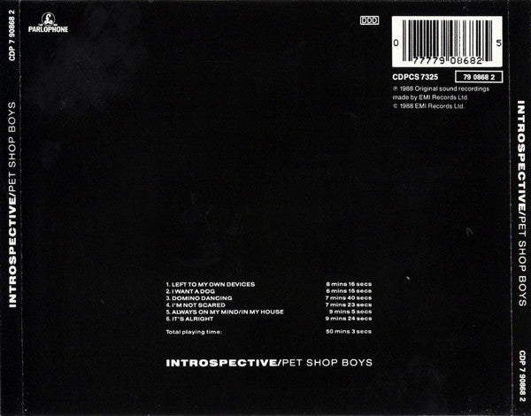 Pet Shop Boys – Introspective (Used) (Mint Condition) CD