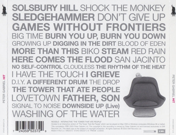 Peter Gabriel – Hit 2 Discs (Used) (Mint Condition)