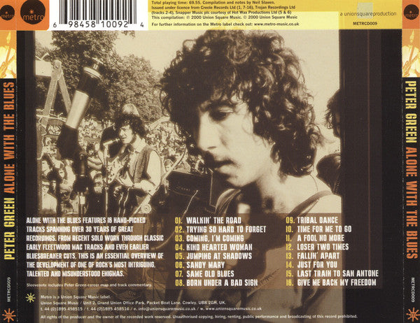 Peter Green (2) & The Original Fleetwood Mac* – Alone With The Blues (Used) (Mint Condition) CD