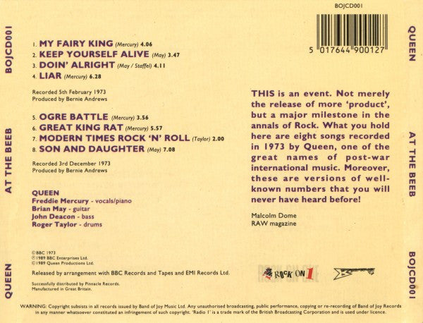 Queen – At The Beeb (Used) (Mint Condition) CD