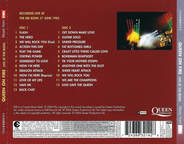 Queen – Queen On Fire (Live At The Bowl) 2 Discs (Used) (Mint Condition) CD