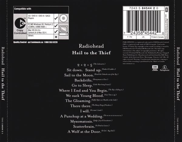 Radiohead – Hail To The Thief (Used) (Mint Condition) - CD