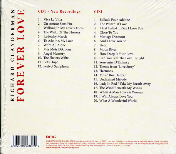 Richard Clayderman – Forever Love 2 Discs (Used) (Mint Condition) CD