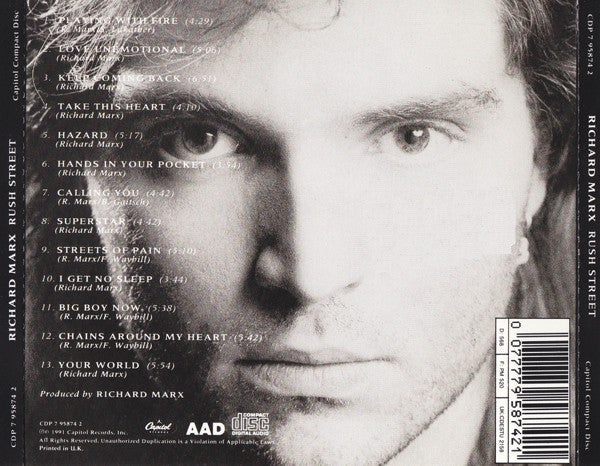Richard Marx – Rush Street (Used) (Mint Condition) CD