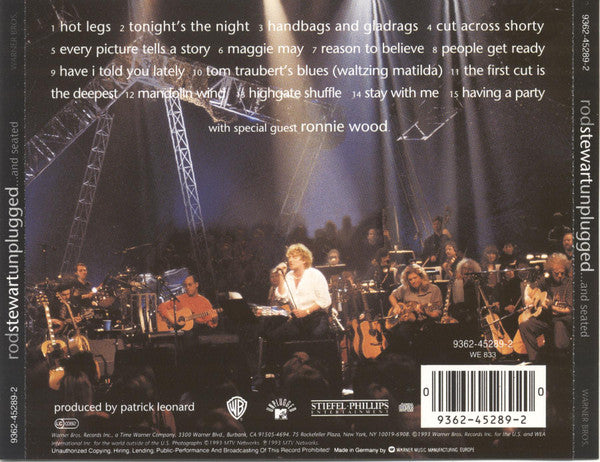 Rod Stewart With Special Guest Ronnie Wood* – Unplugged ...And Seated (Used) (Mint Condition) CD