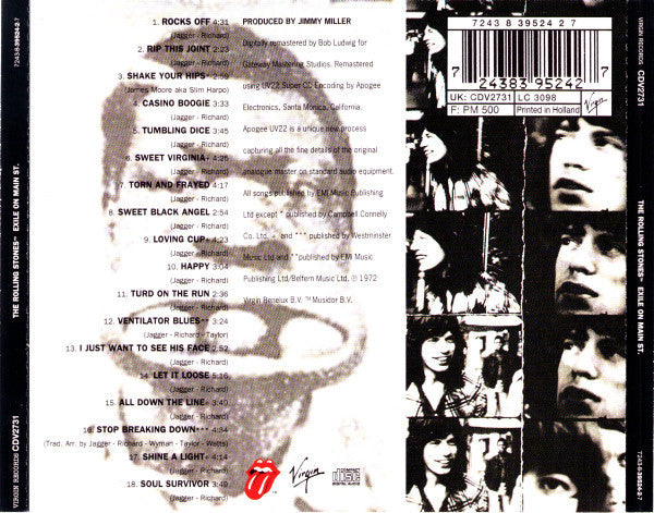 Rolling Stones* – Exile On Main St. (Used) (Mint Condition) CD