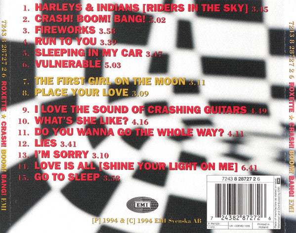 Roxette – Crash! Boom! Bang! (Used) (Mint Condition) CD