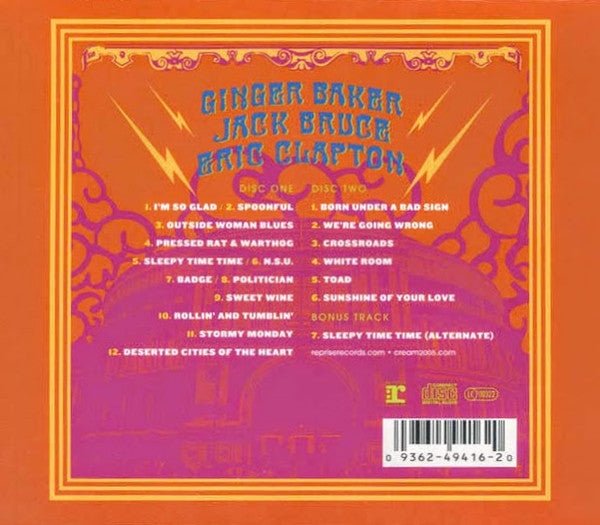 Cream (2) – Royal Albert Hall - London - May 2-3-5-6 2005 2 Discs (Used) (Mint Condition) CD
