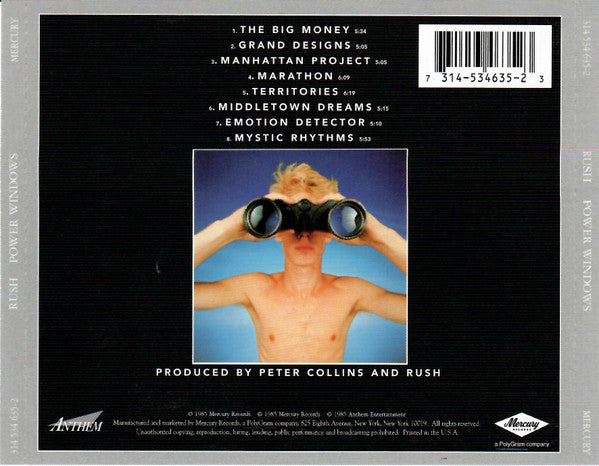 Rush – Power Windows (Used) (Mint Condition) CD