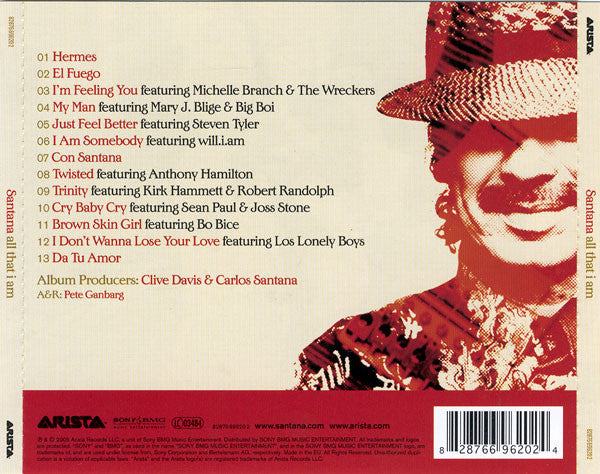 Santana – All That I Am (Used) (Mint Condition) CD