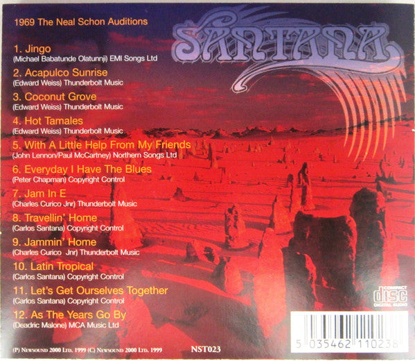 Santana – Hot Tamales ( 1969 The Neal Schon Auditions ) (Used) (Mint Condition) - CD