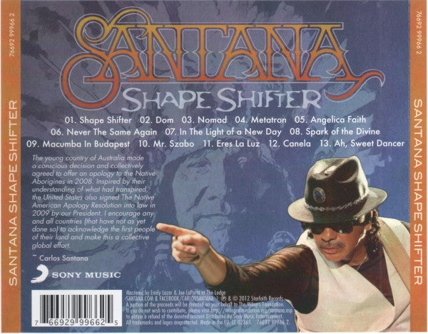Santana – Shape Shifter (Used) (Mint Condition) CD