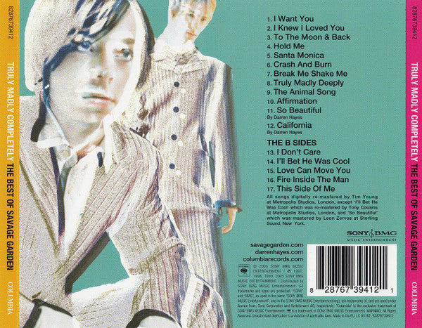 Savage Garden – Truly Madly Completely: The Best Of Savage Garden (Used) (Mint Condition) - CD