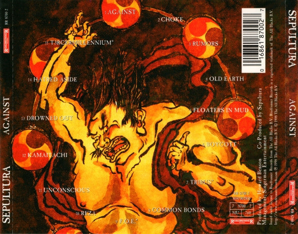 Sepultura – Against (Used) (Mint Condition) CD