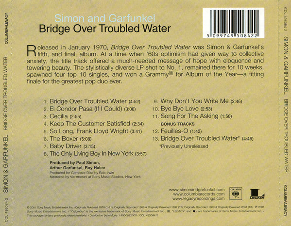 Simon & Garfunkel - Bridge Over Troubled Water (Used) (Mint Condition)