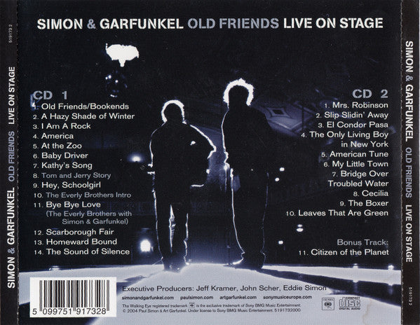 Simon & Garfunkel – Old Friends - Live On Stage 2 Discs (Used) (Mint Condition) CD