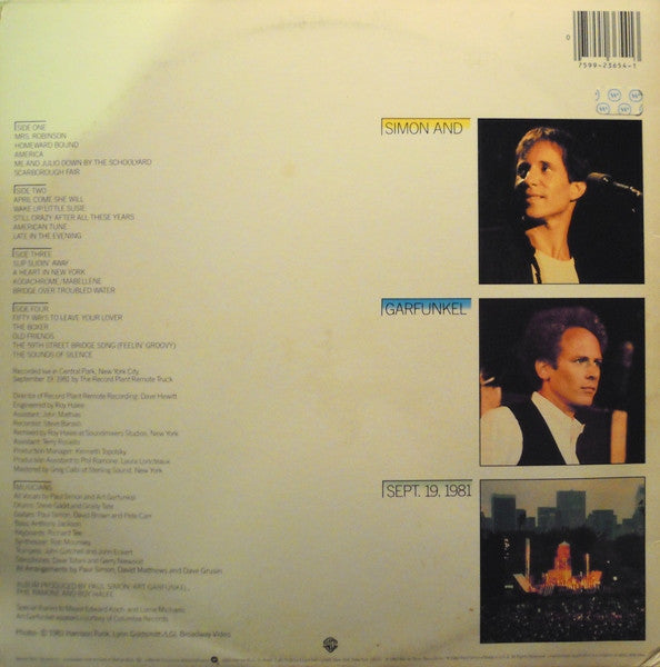 Simon & Garfunkel – The Concert In Central Park 2 Discs (Used)(Mint Condition) Vinyl