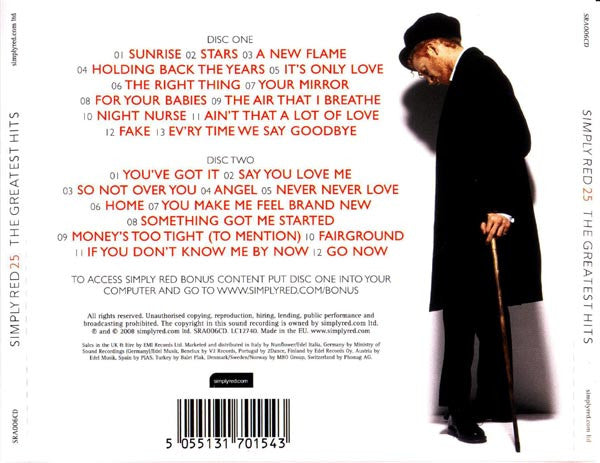 Simply Red – 25 (The Greatest Hits) (Used) (Mint Condition) CD