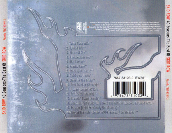 Skid Row – 40 Seasons: The Best Of Skid Row (Used) (Mint Condition) CD