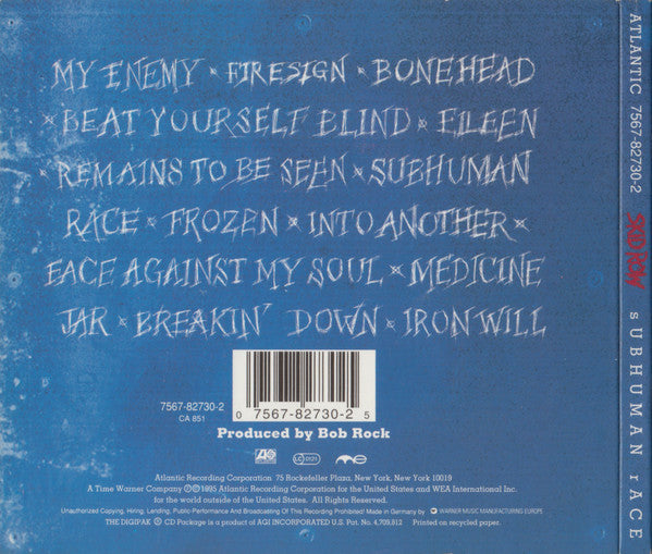 Skid Row – Subhuman Race (Used) (Mint Condition) - CD