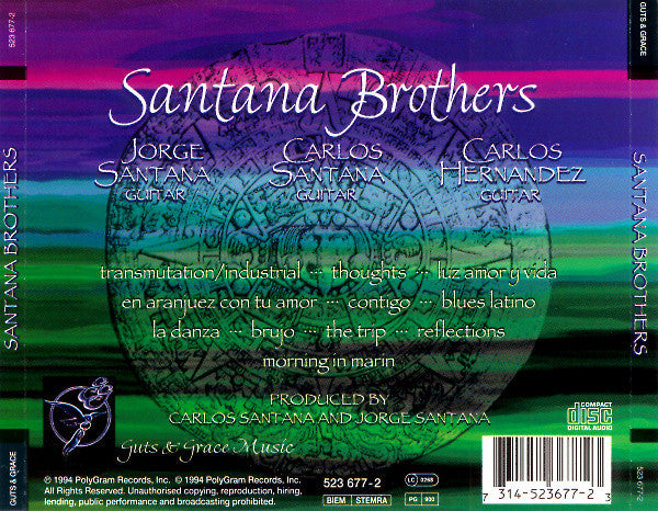 Santana Brothers – Santana Brothers (Used) (Mint Condition) CD