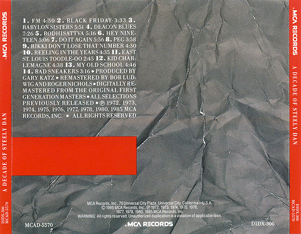 Steely Dan – A Decade Of Steely Dan Steely Dan – A Decade Of Steely Dan