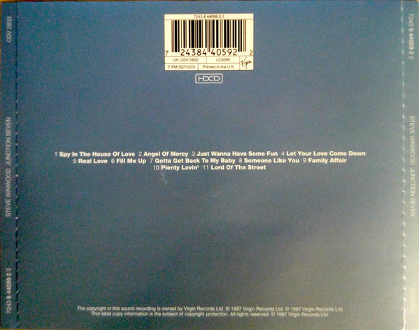 Steve Winwood - Junction Seven (Used) (Mint Condition)