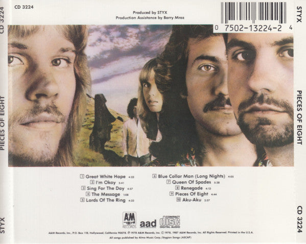 Styx - Pieces of Eight (Used) (Mint Condition) CD
