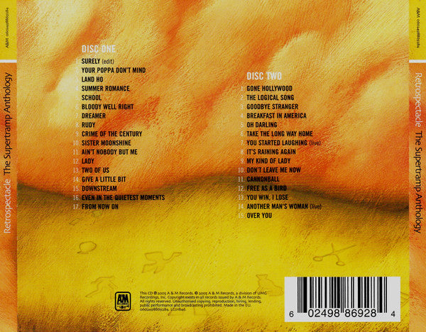 Supertramp – Retrospectacle (The Supertramp Anthology) (Used) (Mint Condition) CD