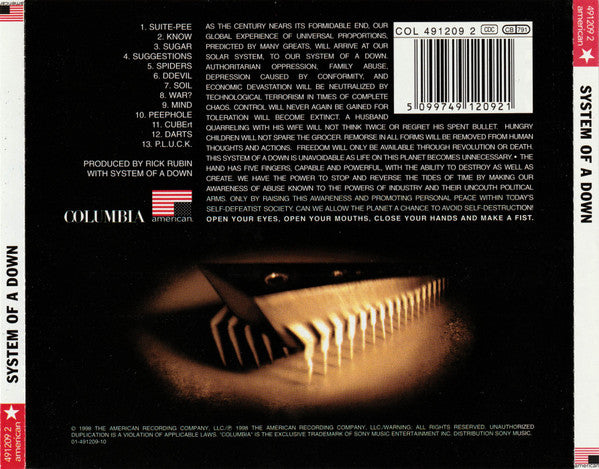 System Of A Down – System Of A Down (Used) (Mint Condition) CD