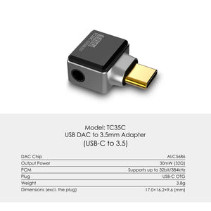 DD Hifi TC35C USB C to 3.5mm DAC