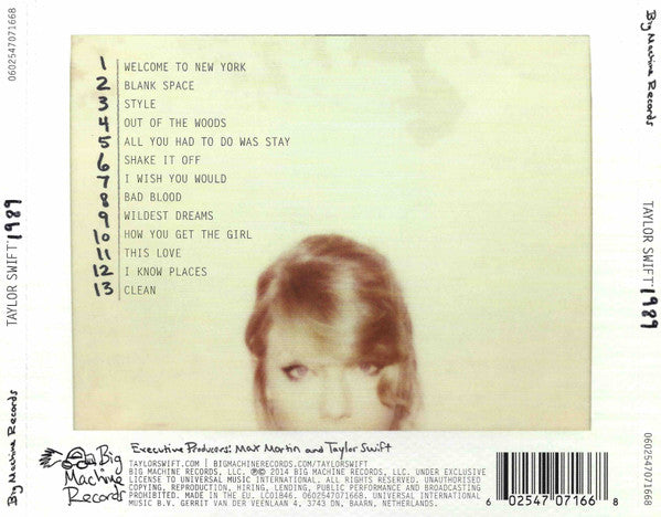 Taylor Swift – 1989 (Used) (Mint Condition) CD