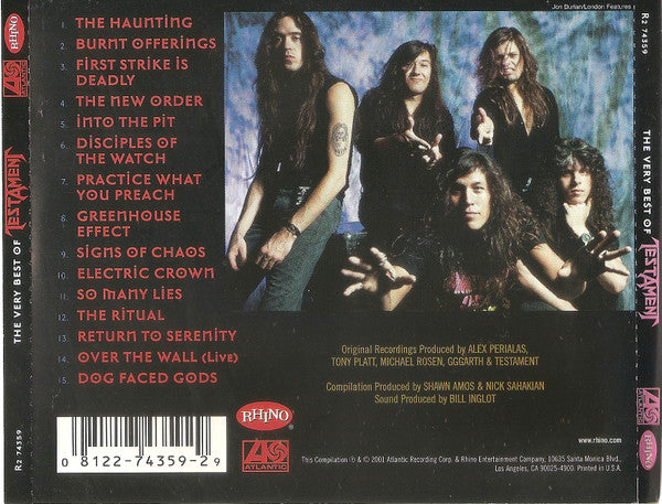 Testament (2) – The Very Best Of Testament (Used) (Mint Condition) - CD