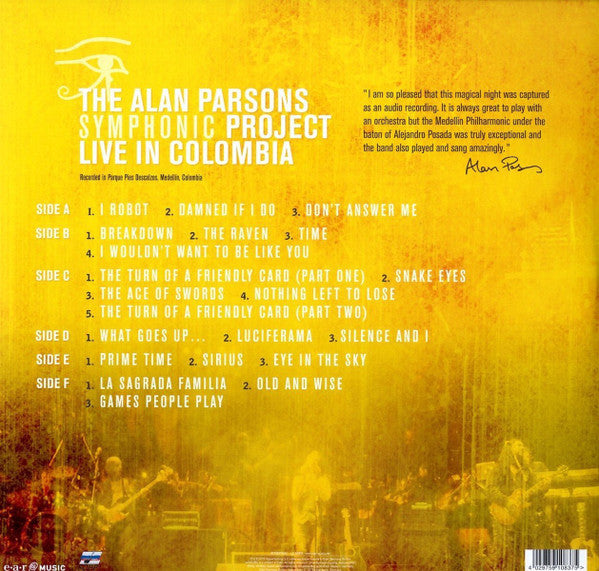 The Alan Parsons Symphonic Project – Live In Colombia - (Brand New) - Vinyl
