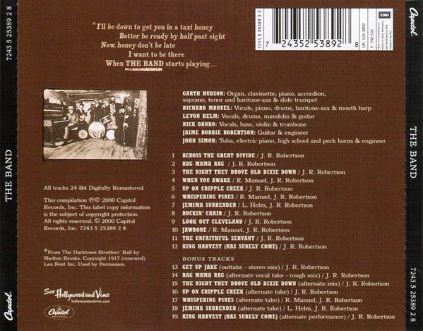 The Band – The Band (Used) (Mint Condition) CD