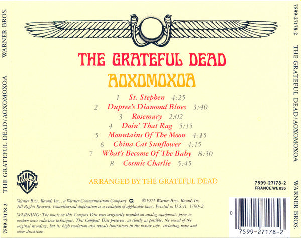 The Grateful Dead – Aoxomoxoa (Used) (Mint Condition) CD