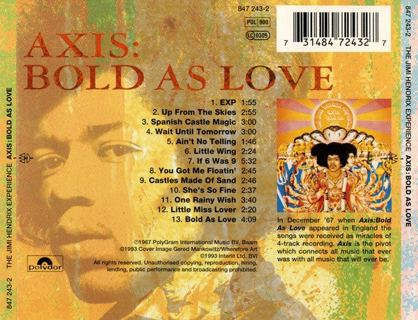 The Jimi Hendrix Experience – Axis: Bold As Love (Used) (Mint Condition)