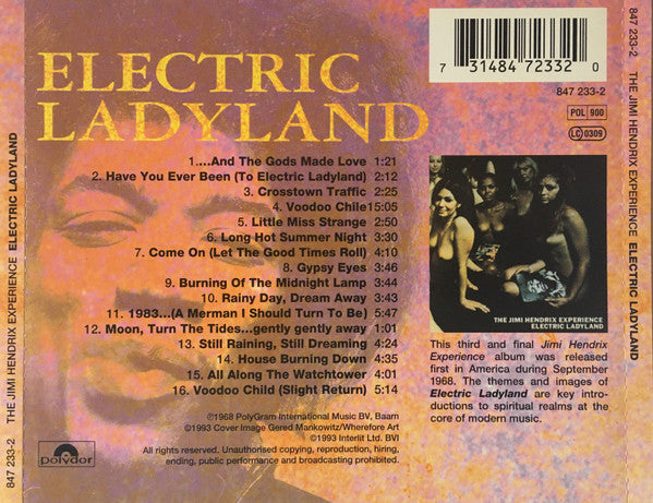 The Jimi Hendrix Experience – Electric Ladyland (Used) (Mint Condition) CD