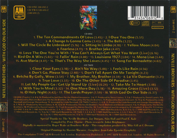 The Neville Brothers – With God On Our Side: The Very Best Of The Neville Brothers - 2 Discs  (Used) (Mint Condition) CD