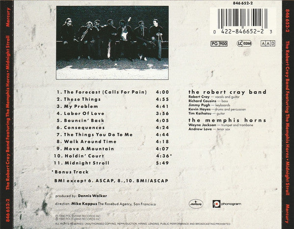 The Robert Cray Band – Midnight Stroll (Used) (Mint Condition)