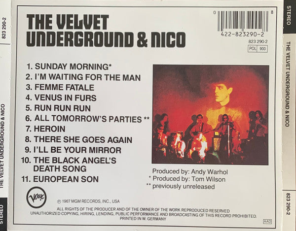 The Velvet Underground & Nico (3) – The Velvet Underground & Nico (Used) (Mint Condition) CD
