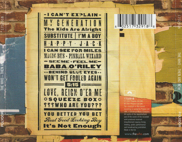 The Who – Then And Now (Used) (Mint Condition)