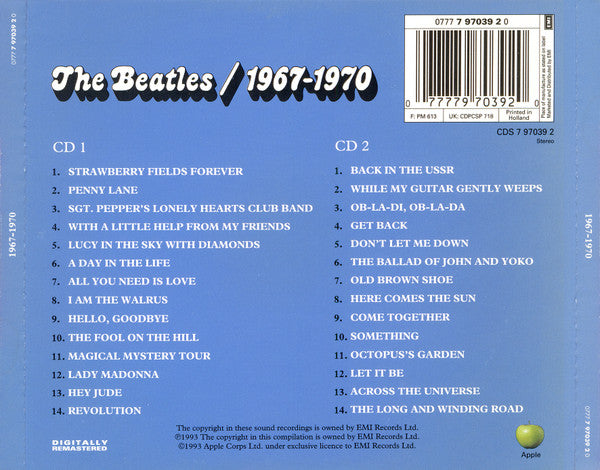 The Beatles – 1967-1970 2 Discs (Used) (Mint Condition) CD