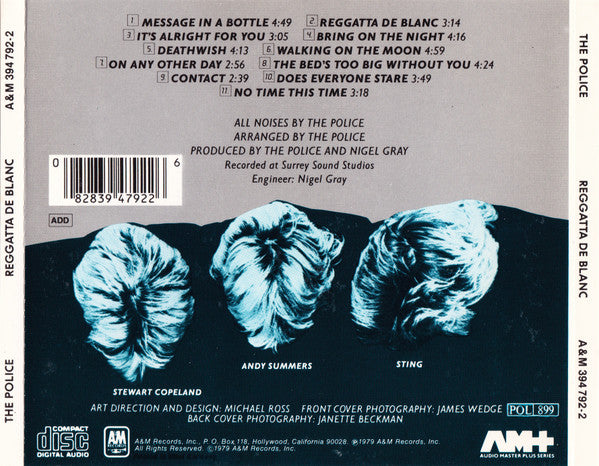 The Police – Reggatta De Blanc (Used) (Mint Condition) CD