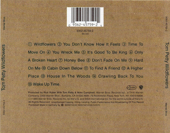 Tom Petty – Wildflowers (Used) (Mint Condition) CD