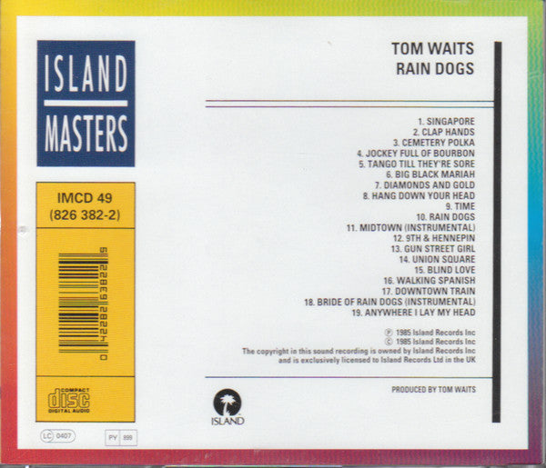 Tom Waits – Rain Dogs (Used) (Mint Condition) CD