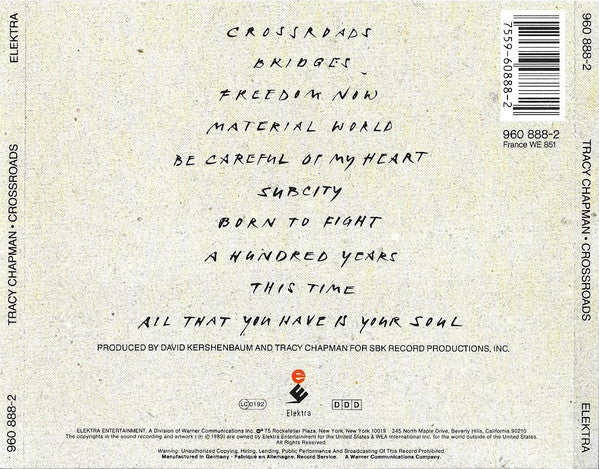 Tracy Chapman – Crossroads (Used) (Mint Condition) CD
