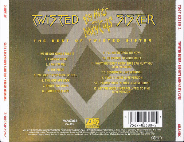 Twisted Sister – Big Hits And Nasty Cuts - The Best Of Twisted Sister (Used) (Mint Condition)